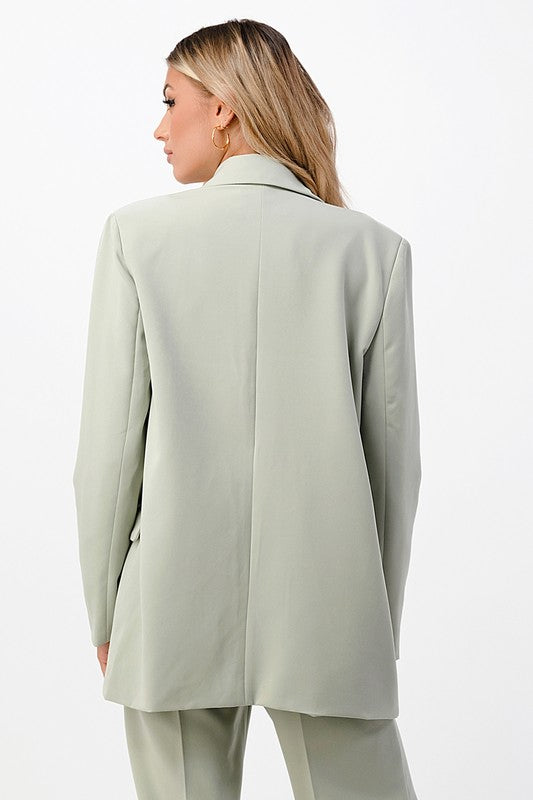 THE BOYFRIEND BLAZER LIGHT SAGE