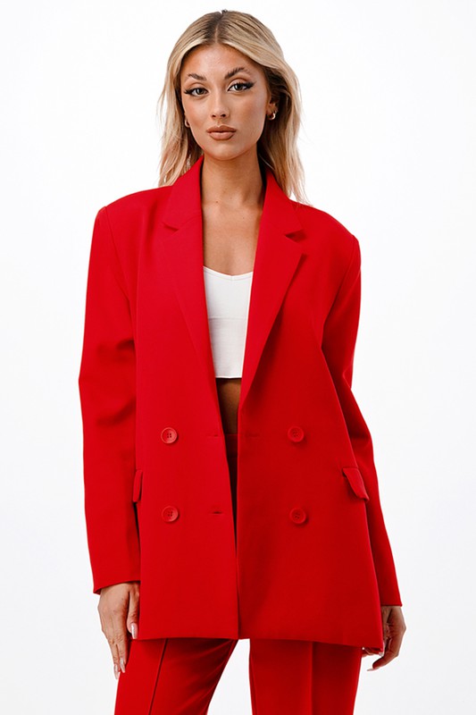 THE BOYFRIEND BLAZER RED